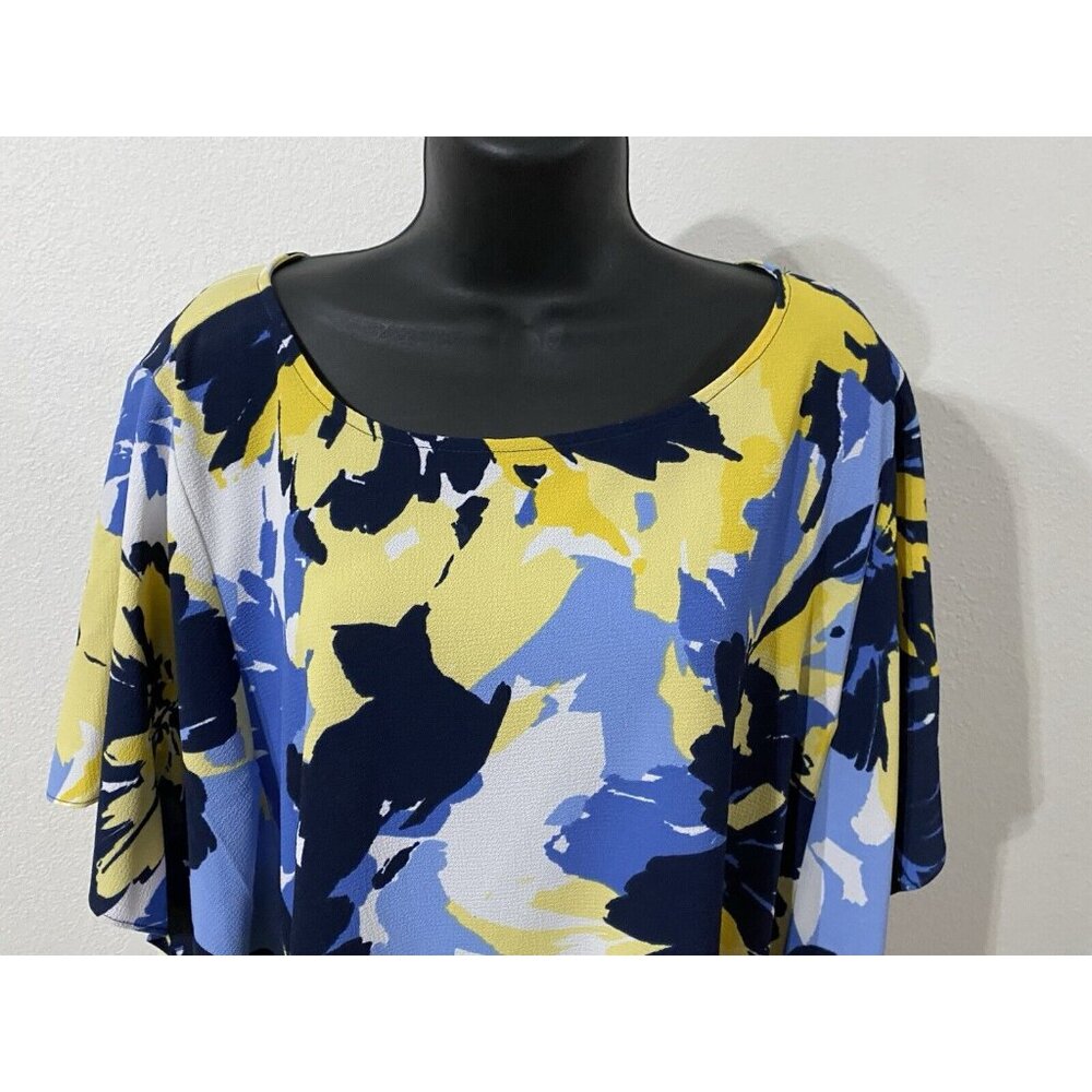 Ruby Rd Blouse Womens Size Large Multicolor Abstract Design Tunic - Picture 2 of 7